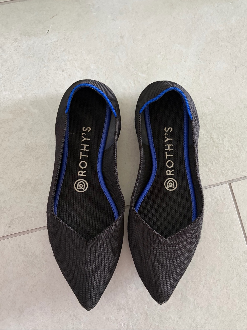 Rothy's Black Pointed-Toe Flats